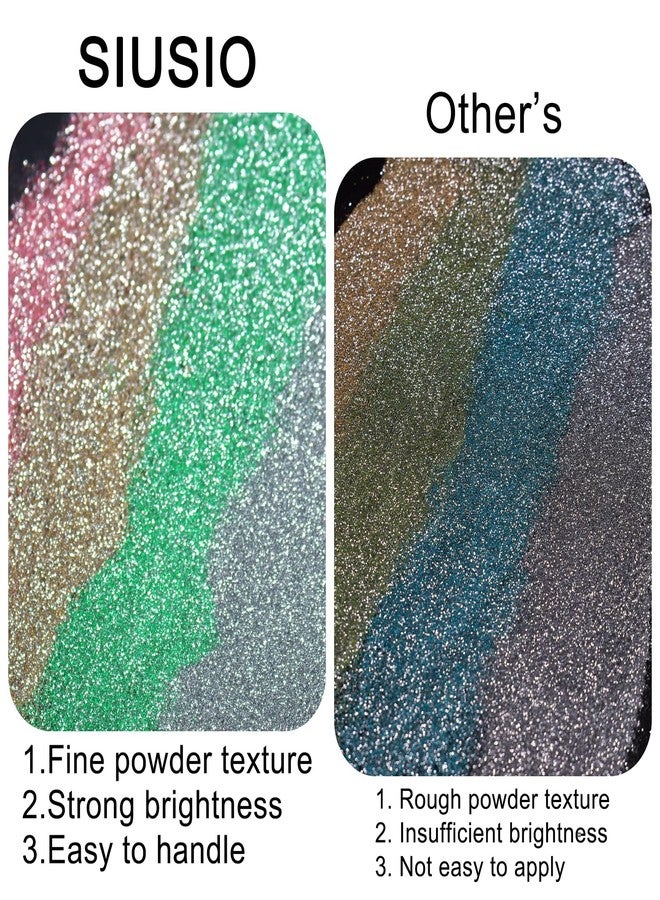 SIUSIO Reflective Glitter Powder Set, 8 Colors Diamond Nail Glitters Dust Shiny Sugar Nail Dipping Pigment Nail Supplies for Nail Art Gel Polish Crafts Disco Party Nightclub Wedding - Image 4